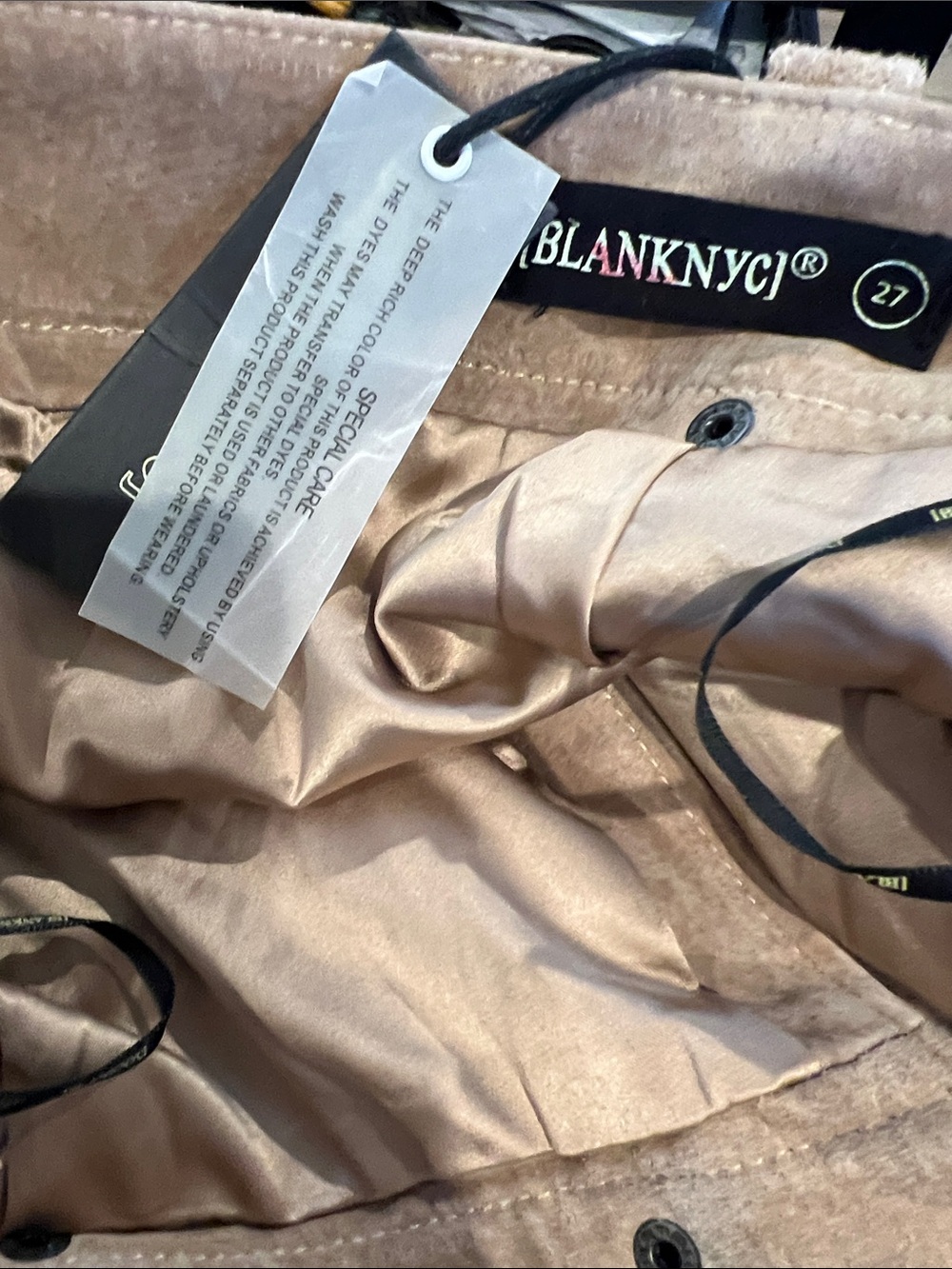 Blank NYC Suede Zip-Front Mini Skirt in Tan - Picture 3 of 4